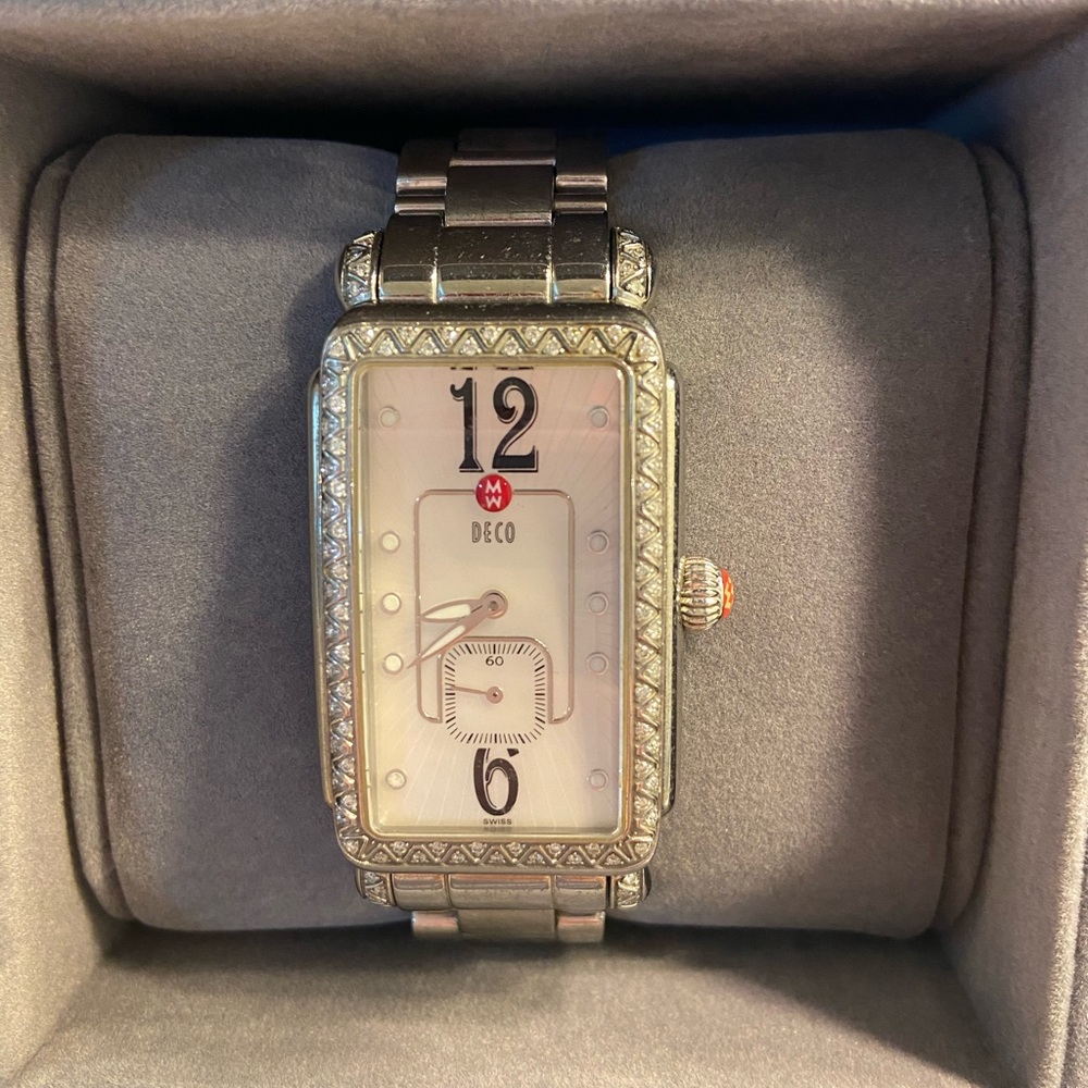 MICHELE
DecoStainless Steel Diamond Bracelet Watch